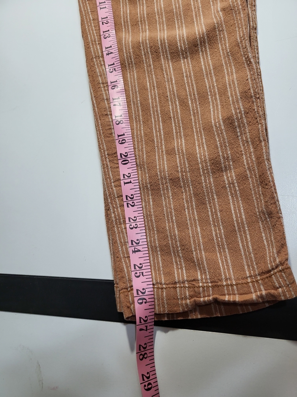 Anthropologie Tan & White Striped Drawstring Joggers with Pockets - Picture 8 of 11